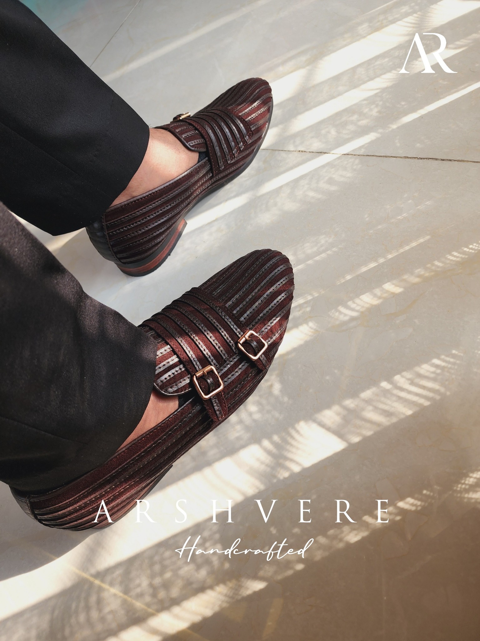 Black Star Stripe Double Monk | Arshtvre